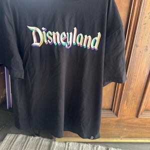 Disney Black Short Sleeve Tee Disneyland Logo